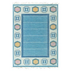 Tapis suédois vintage tissé à plat Doris Leslie Blau par Ingegerd Silow