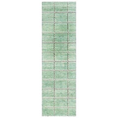 Schwedisches Pile Grünes Läuferfragment von Doris Leslie Blau