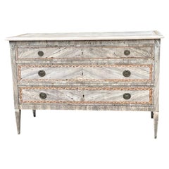 18th Century Italian Neoclassical Bleached Walnut Commode