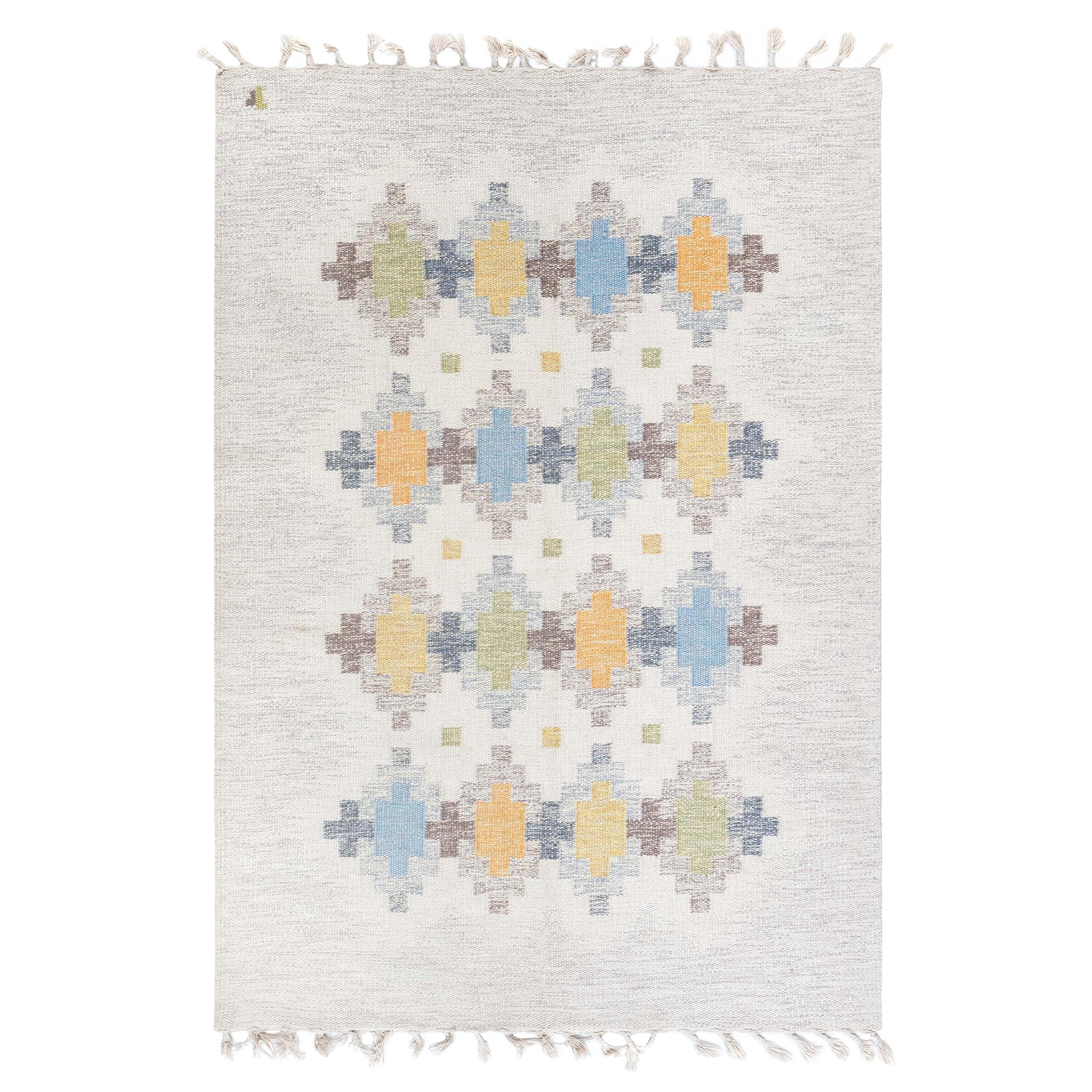 Alfombra sueca de tejido plano Doris Leslie Blau Vintage de Erik Lundberg en venta