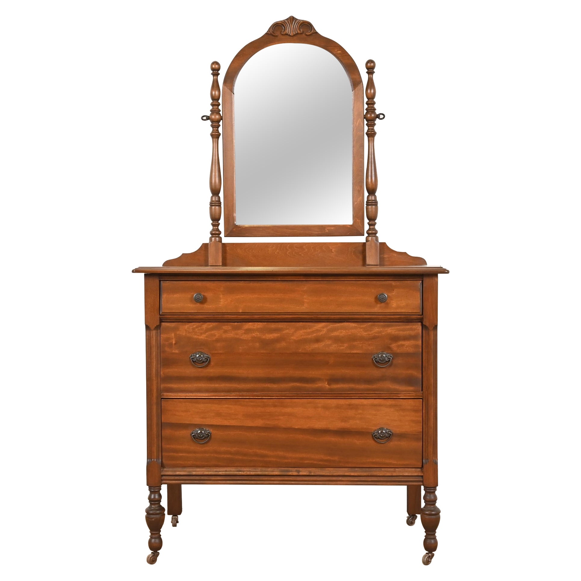 Baker Möbel Stil Antique French Regency Louis XVI Mahagoni Eitelkeit Kommode