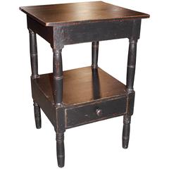 Antique Petite Wash Stand With A Drawer