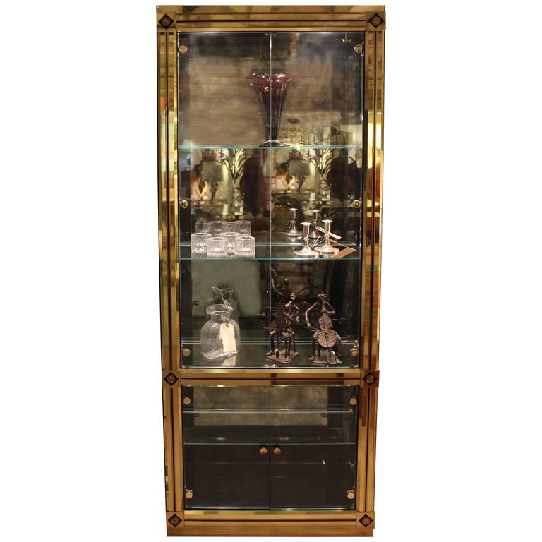 Mastercraft Gold Display Cabinet Vitrine Attributed To Bernhard