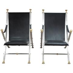Lewis Mittman Sling Back Campaign Chairs