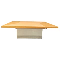 Vintage ash wood coffee table by Paul Michel, 1970s