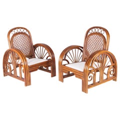 Paar Rattan-Sessel