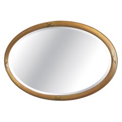 Large Italian Gilt Oval Mirror