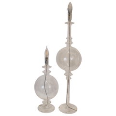 Pair of Lamps/Candleholders, Roche Bobois crystal Maison Les Héritiers