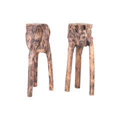 Used Pair of wooden stands