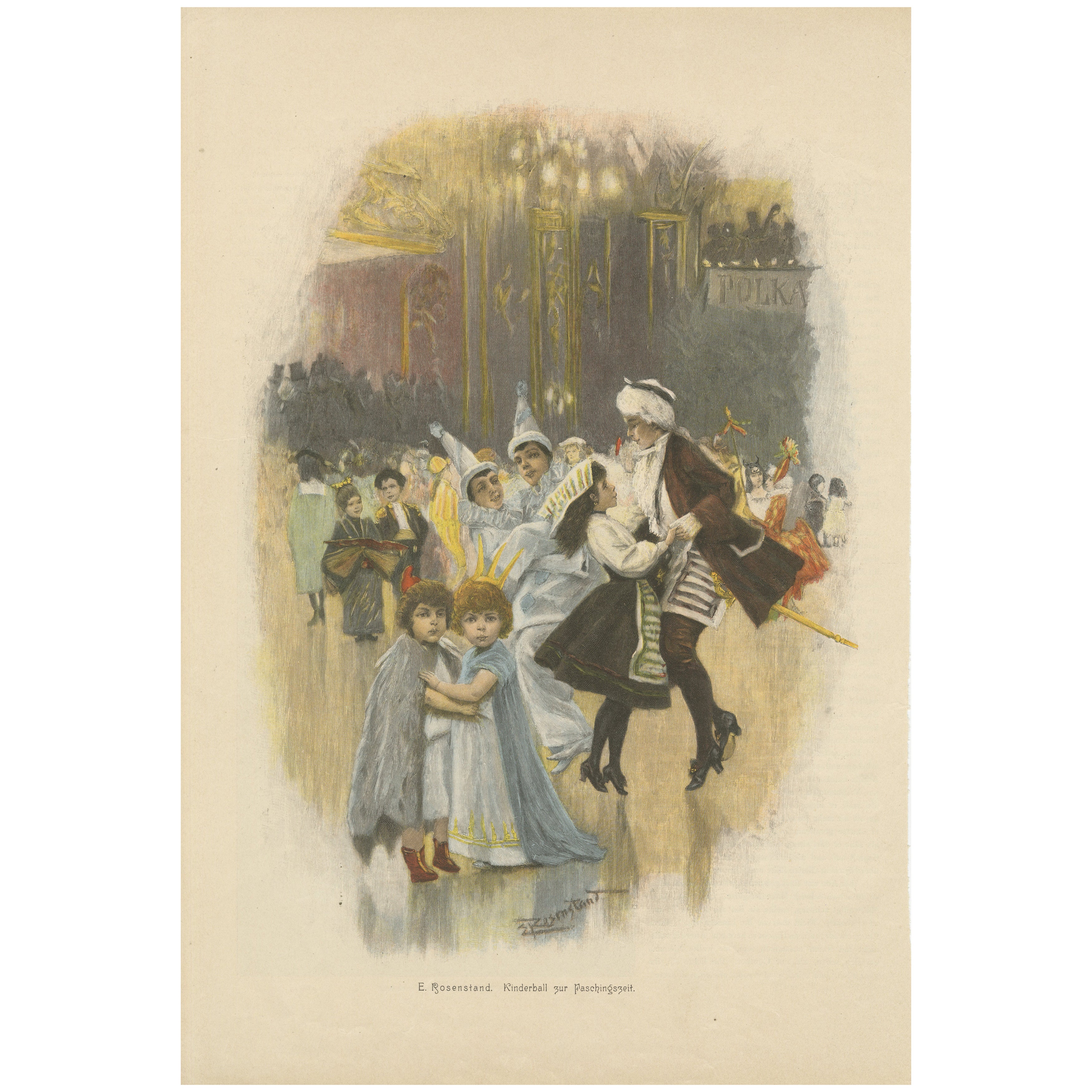 Ball and Ball de carnaval pour enfants - "Kinderball zur Faschingszeit", vers 1895