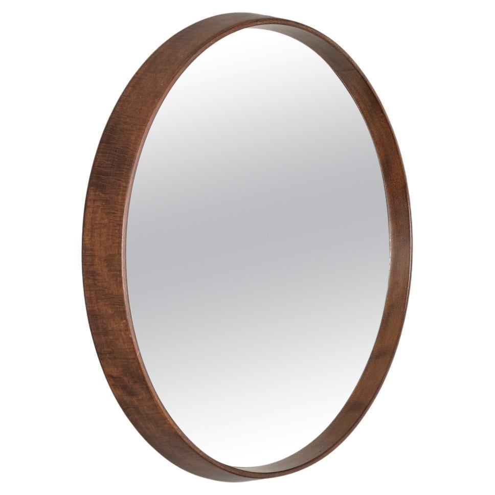 Specchio da parete vintage anni 60 in legno di Teak design Italiano