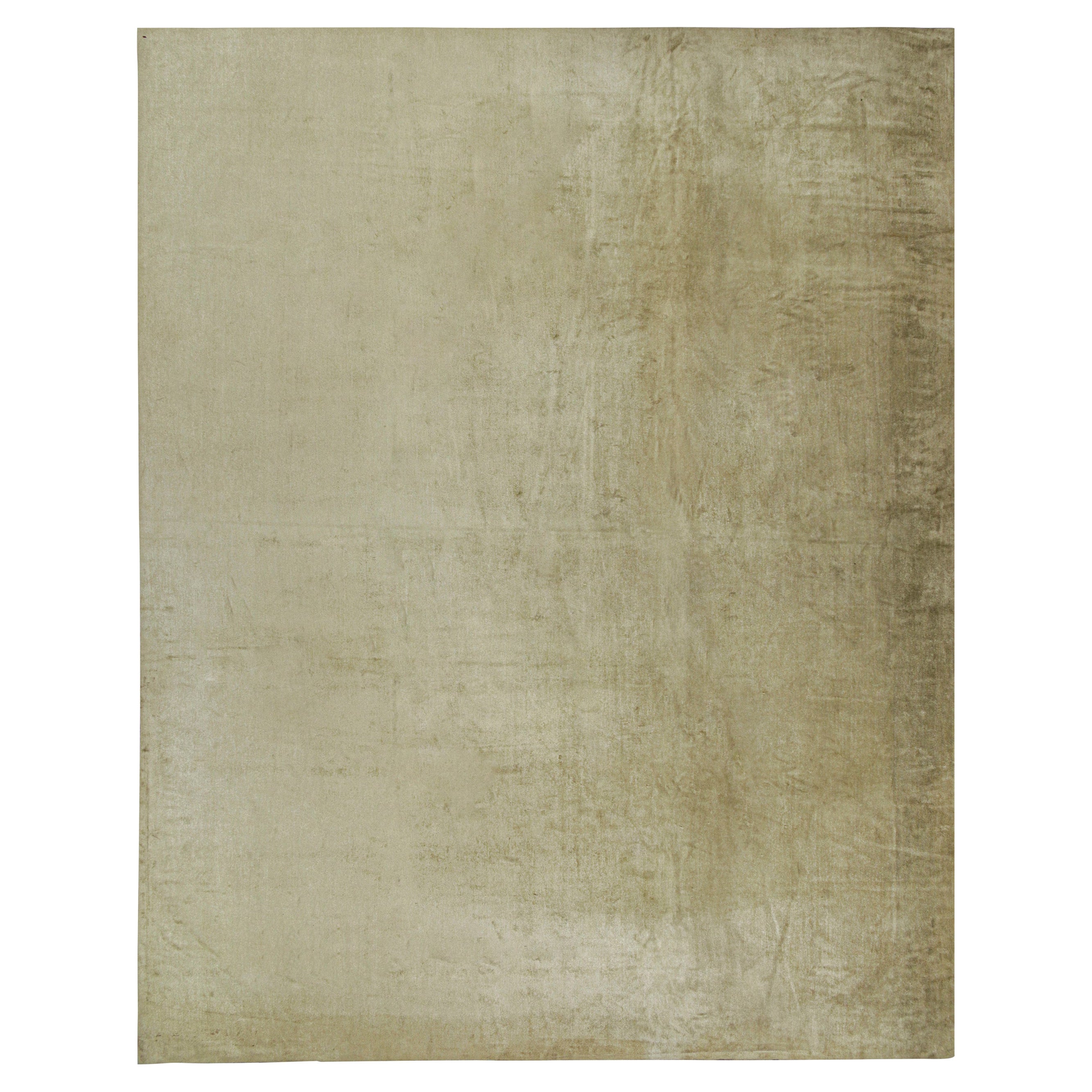 Rug & Kilim’s Modern Plain Rug in Solid Beige Tones