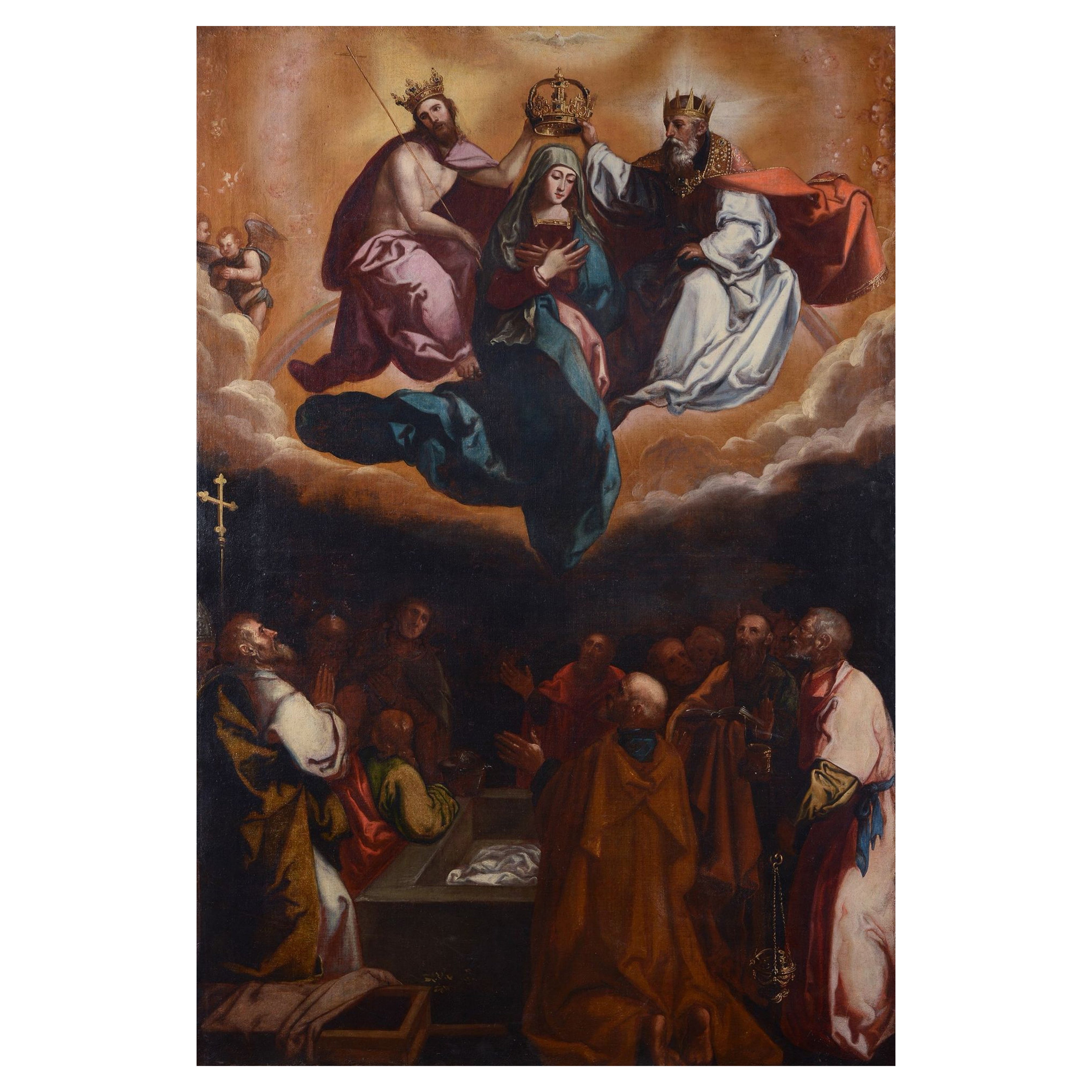 Northern Italian School, 17th century "Coronation of the Virgin"