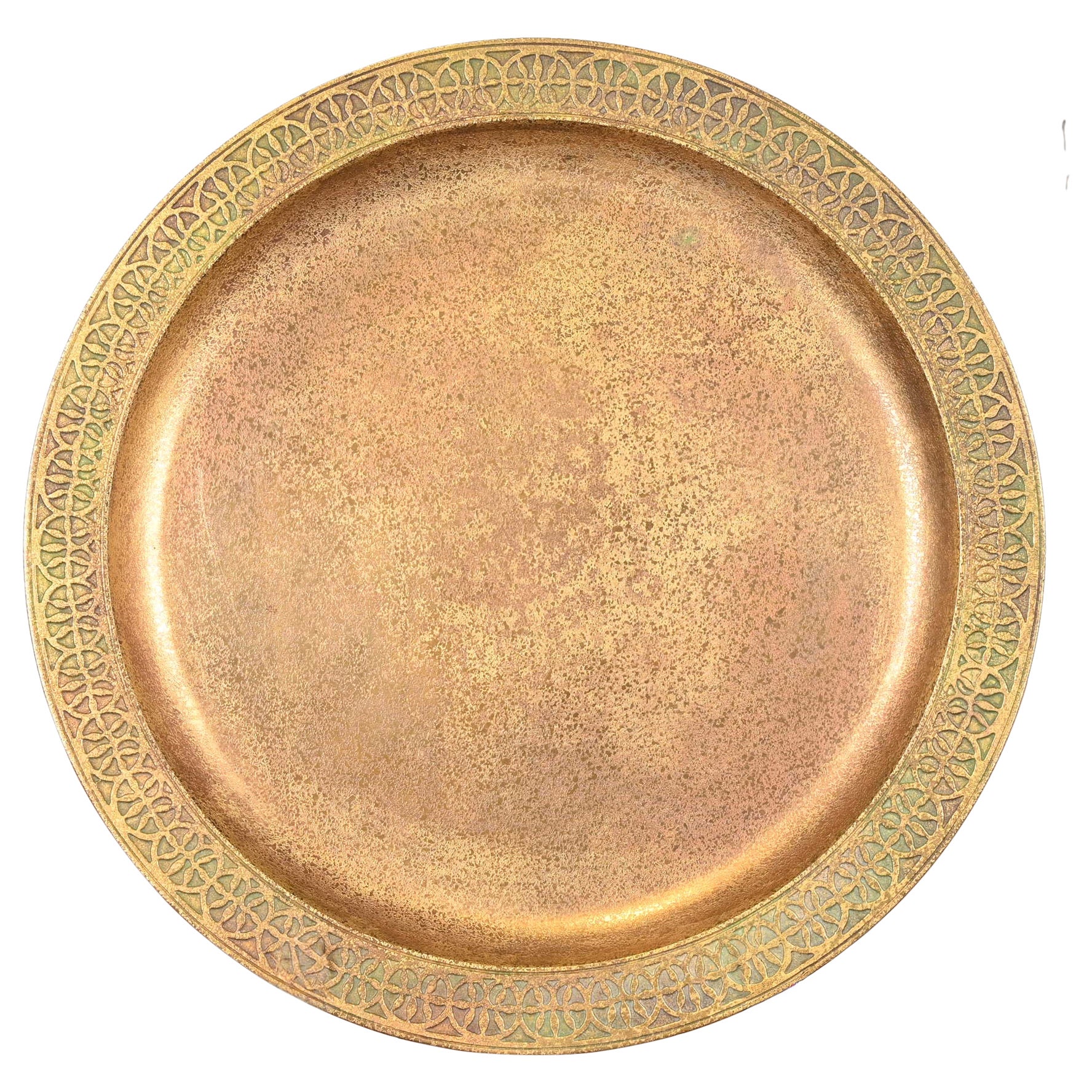 Tiffany Studios New York Bronze Doré Plate or Charger