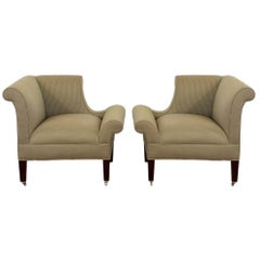 Vintage English Napoleon Edwin Lutyens Armchairs – a Pair