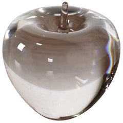 Tiffany & Co. Crystal Glass Apple Paperweight