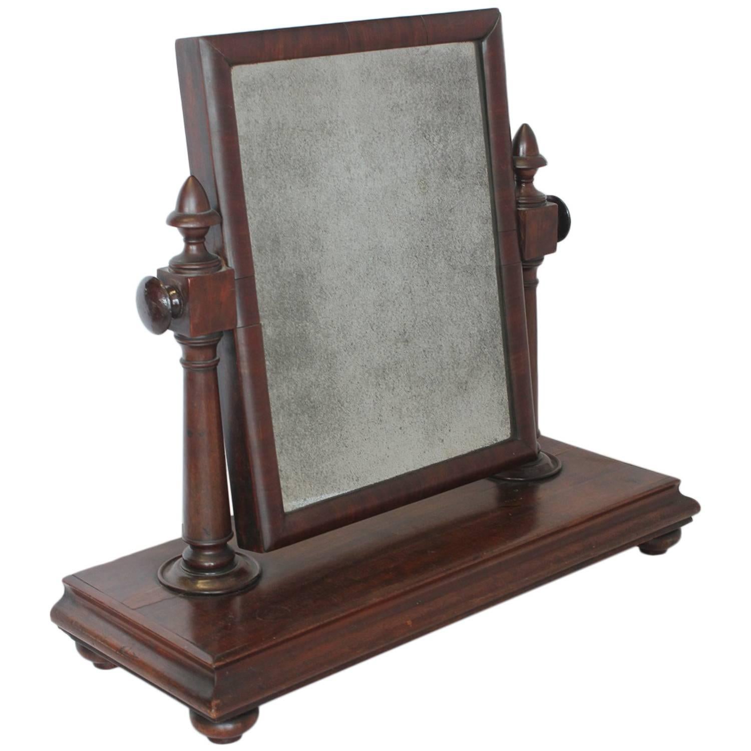 Large Antique Gentleman Vanity Mirror For Sale