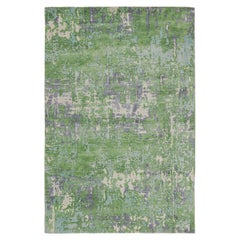 Rug & Kilim’s Abstract Rug in Green, Blue and Beige All-Over Pattern