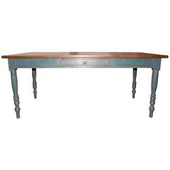 Antique Kitchen Farm Table from Quebec