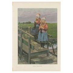 Antique Charming Island Children – “Kinder der Insel” by R. Possin, c. 1900