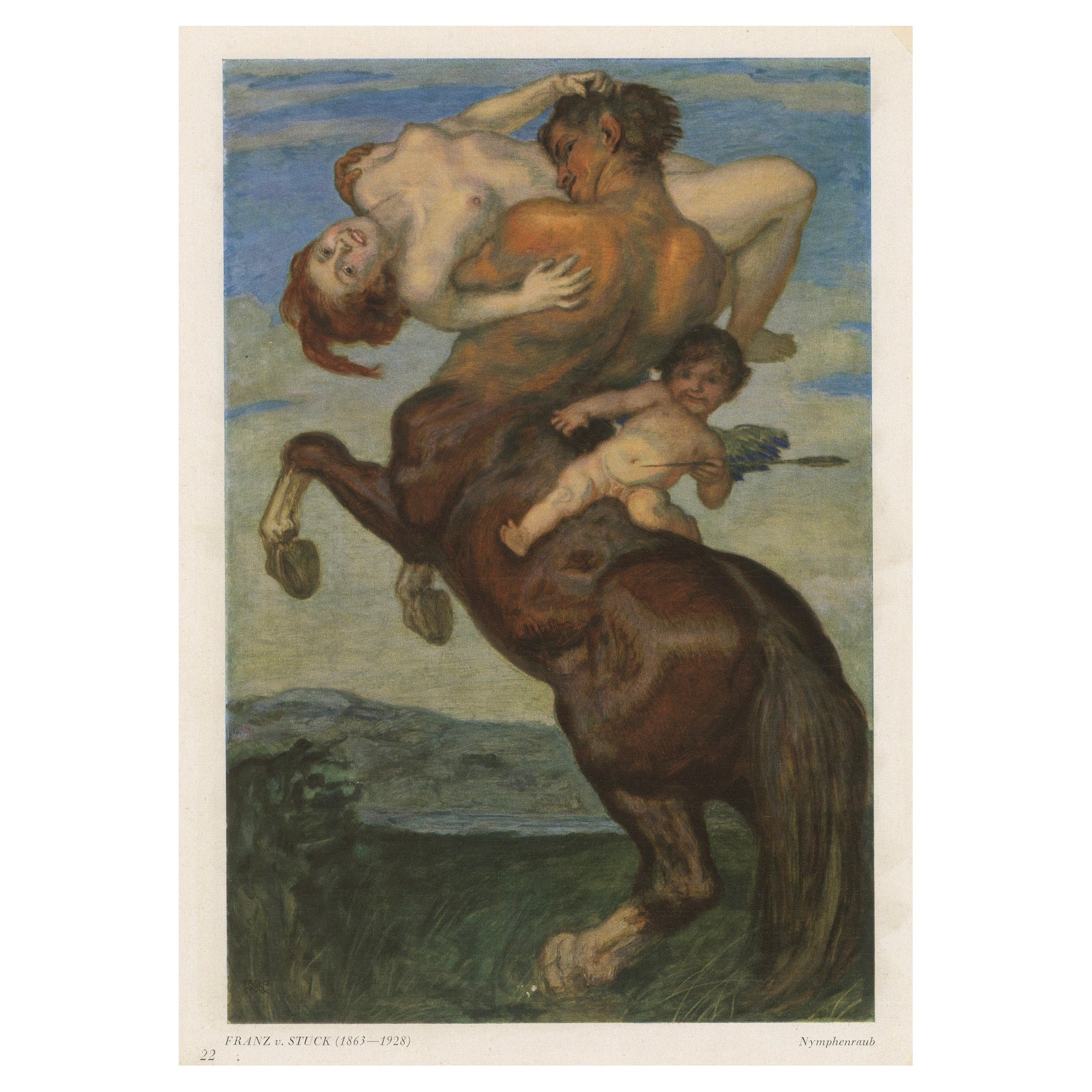 Scène mythologique - "Nymphenraub" de Franz von Stuck, 1900