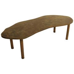 Biomorphic Bronze Coffee Table by Philip and Kelvin LaVerne 3