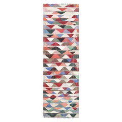 Vintage Moroccan Kilim Runner Rug in Multicolor Geometric Patterns - Rug & Kilim