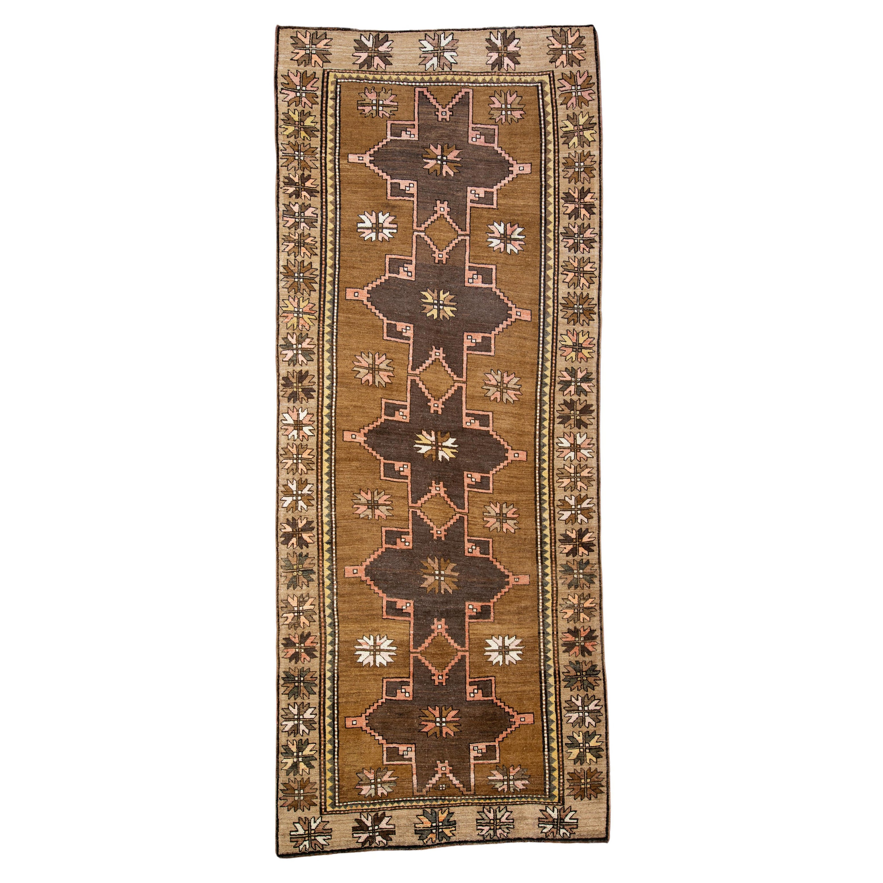 Alfombra Anatolia Turca Vintage Oriental Hecha a Mano 5'3" x 13' #11986 en venta