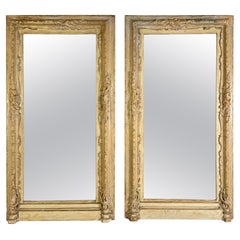Pair of 19th C. Italian Door Surrounds w/ Antique Mirror