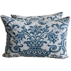 Pair of Blue Venetian Fortuny Pillows