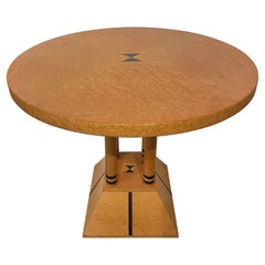 Postmodern Birdseye Maple Accent Table