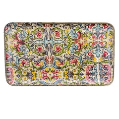 Small Italian Florentine Wood Painted Vanity Trinket Tray