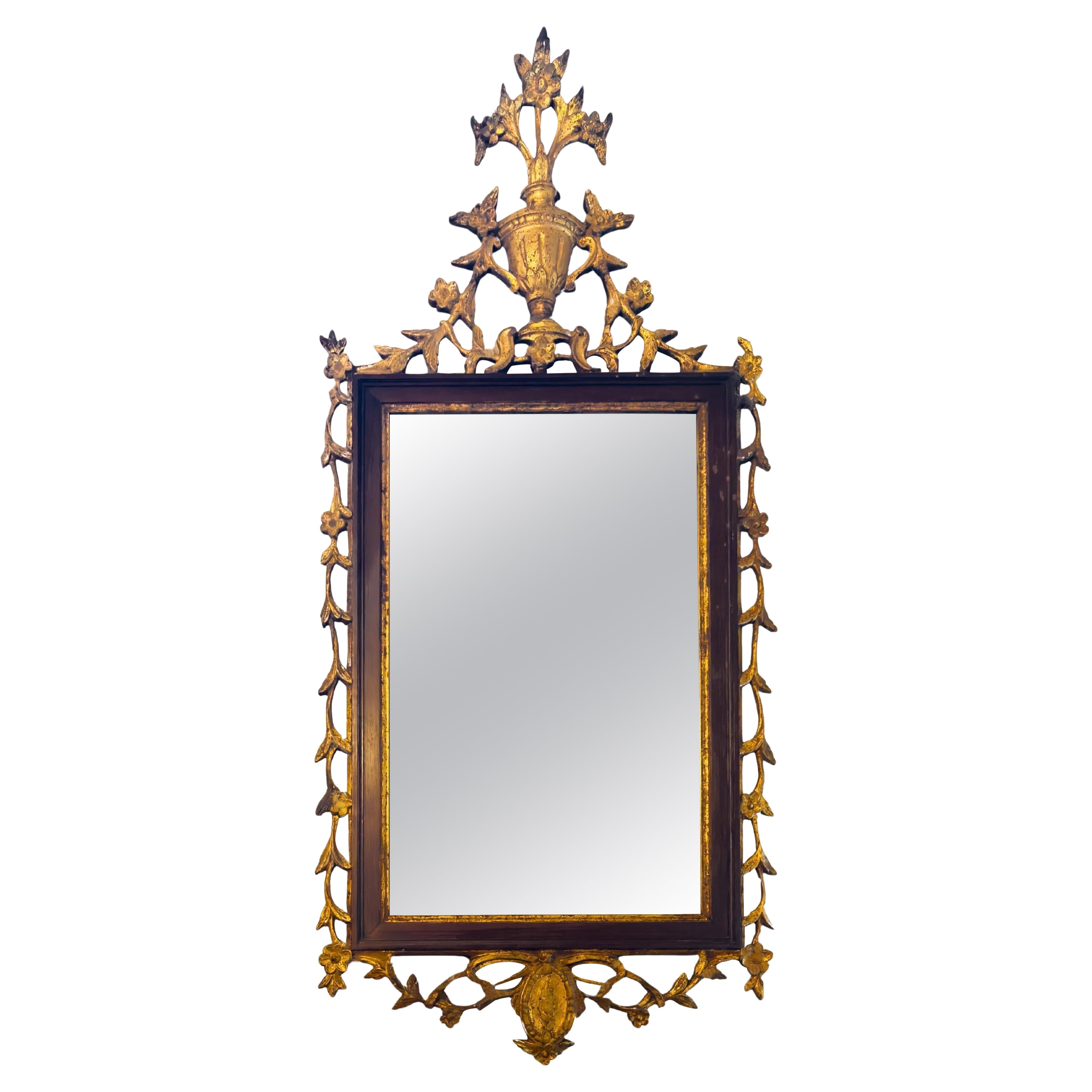 Gilded Portuguese Baroque Mirror, 18th Century