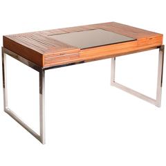 Milo Baughman Bamboo and Chrome Desk