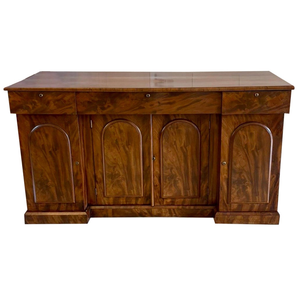 Antique Victorian Outstanding Quality Figured Mahogany Sideboard