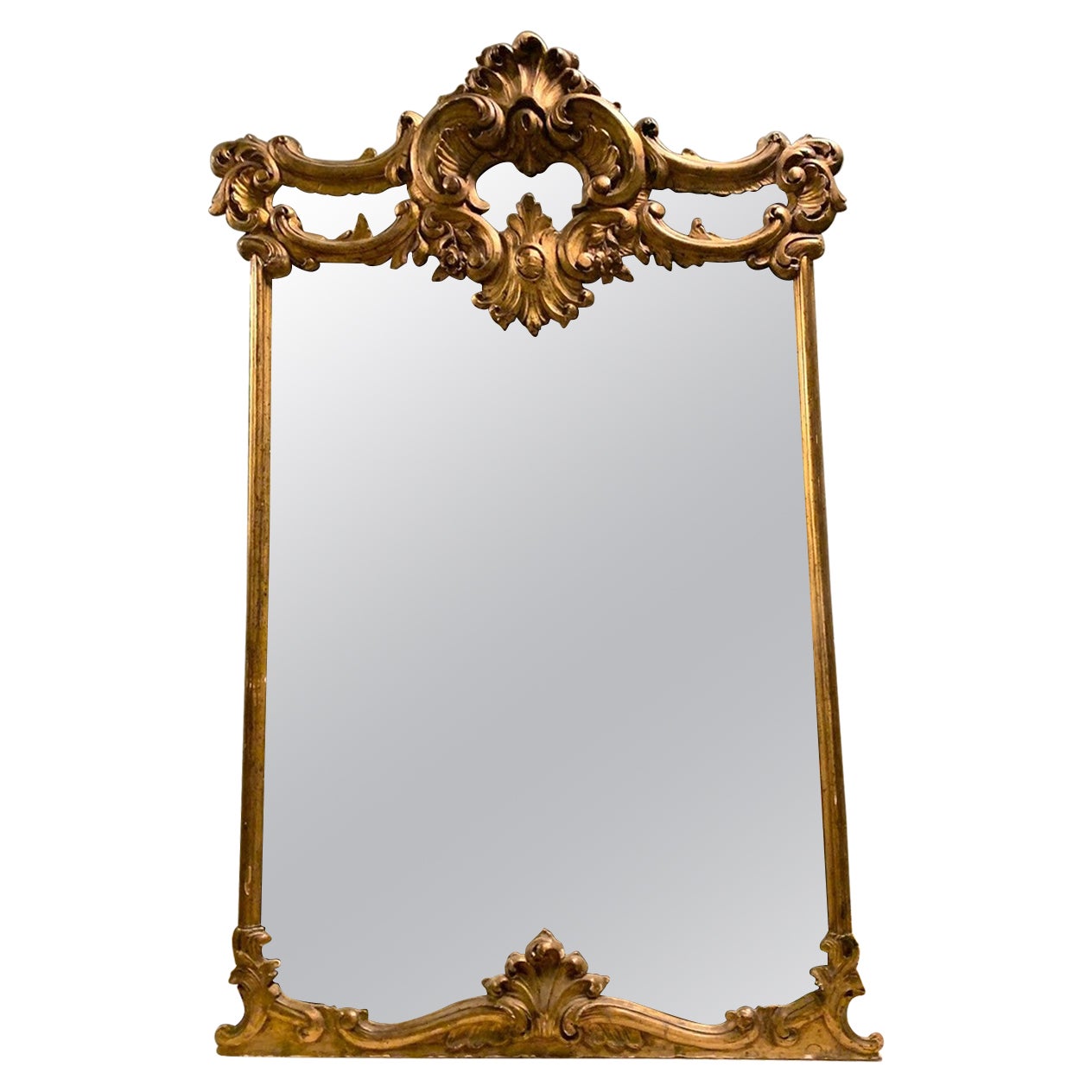 Mirror in lacquered and gilded wood, Italy