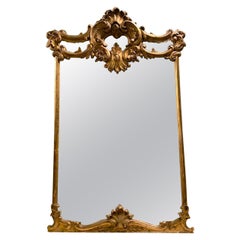 Mirror in lacquered and gilded wood, Italy