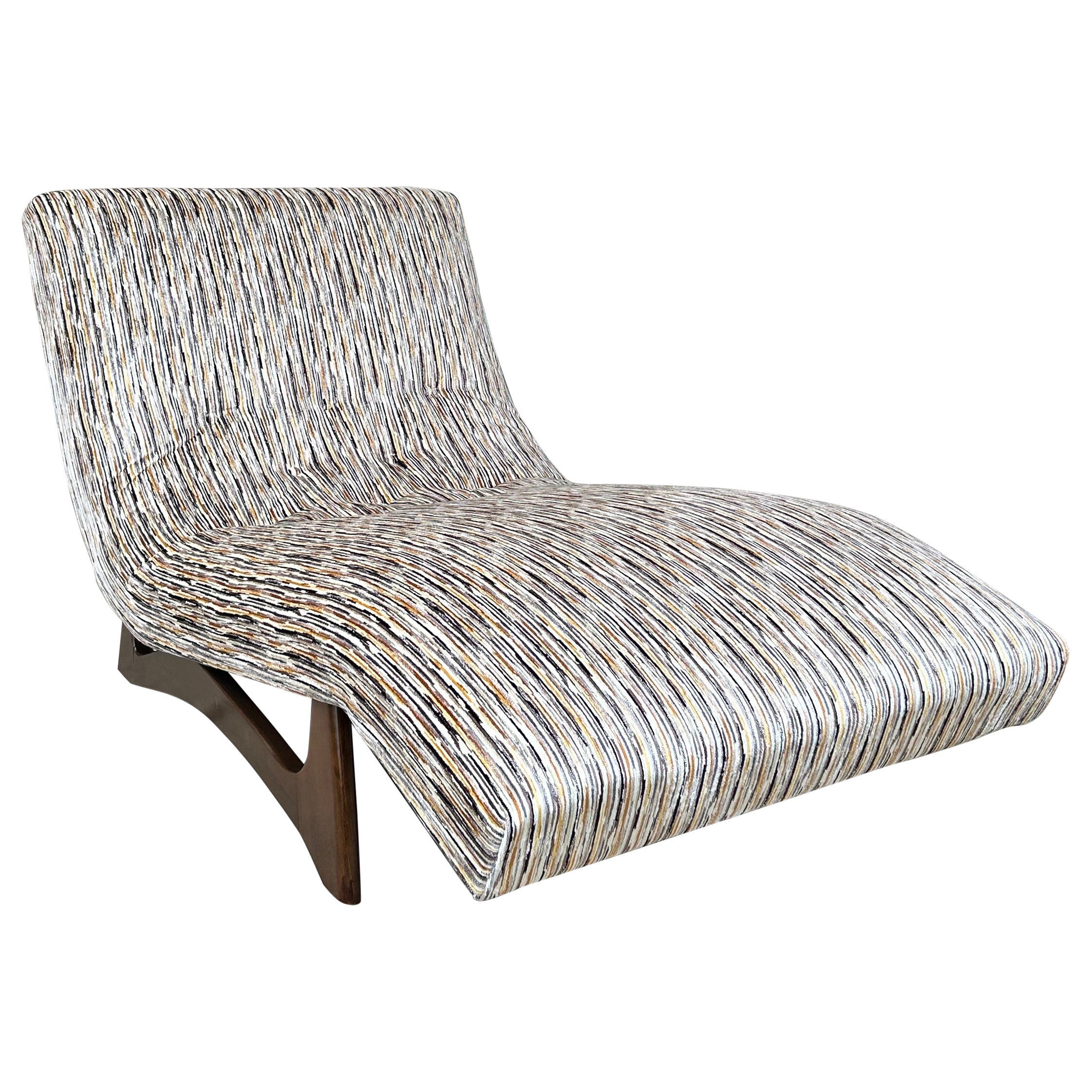 Restored Pearsall-Style Wave Chaise Lounge