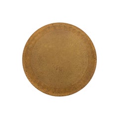 Tiffany Studios New York Greek Key Bronze Doré Footed Charger Plate or Tazza