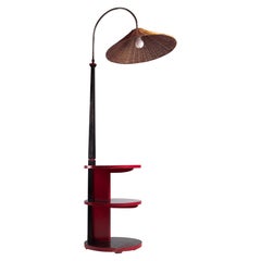 Finnish 1930's functionalist floor lamp with table