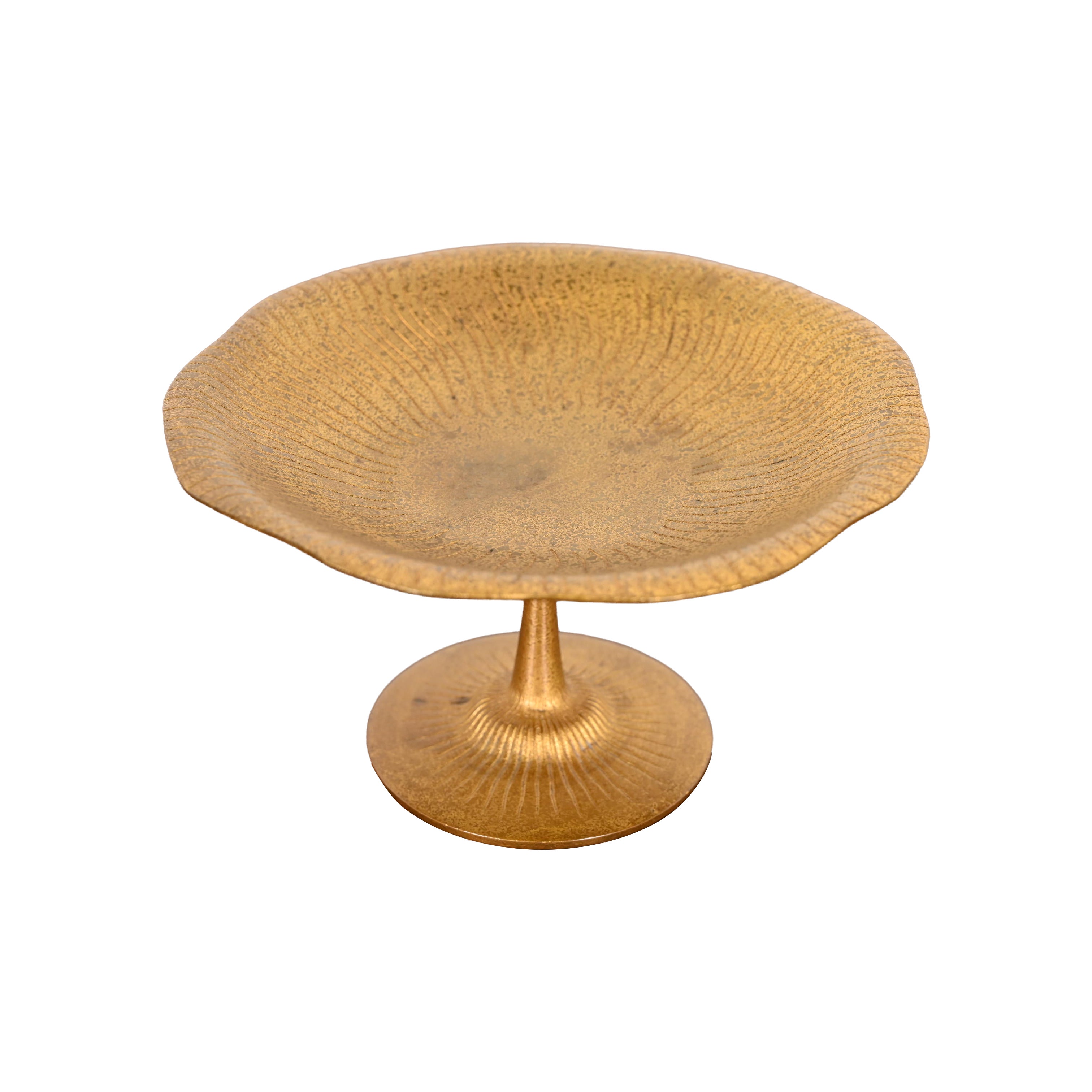 Tiffany Studios New York Bronze Doré Footed Bowl or Compote Dish
