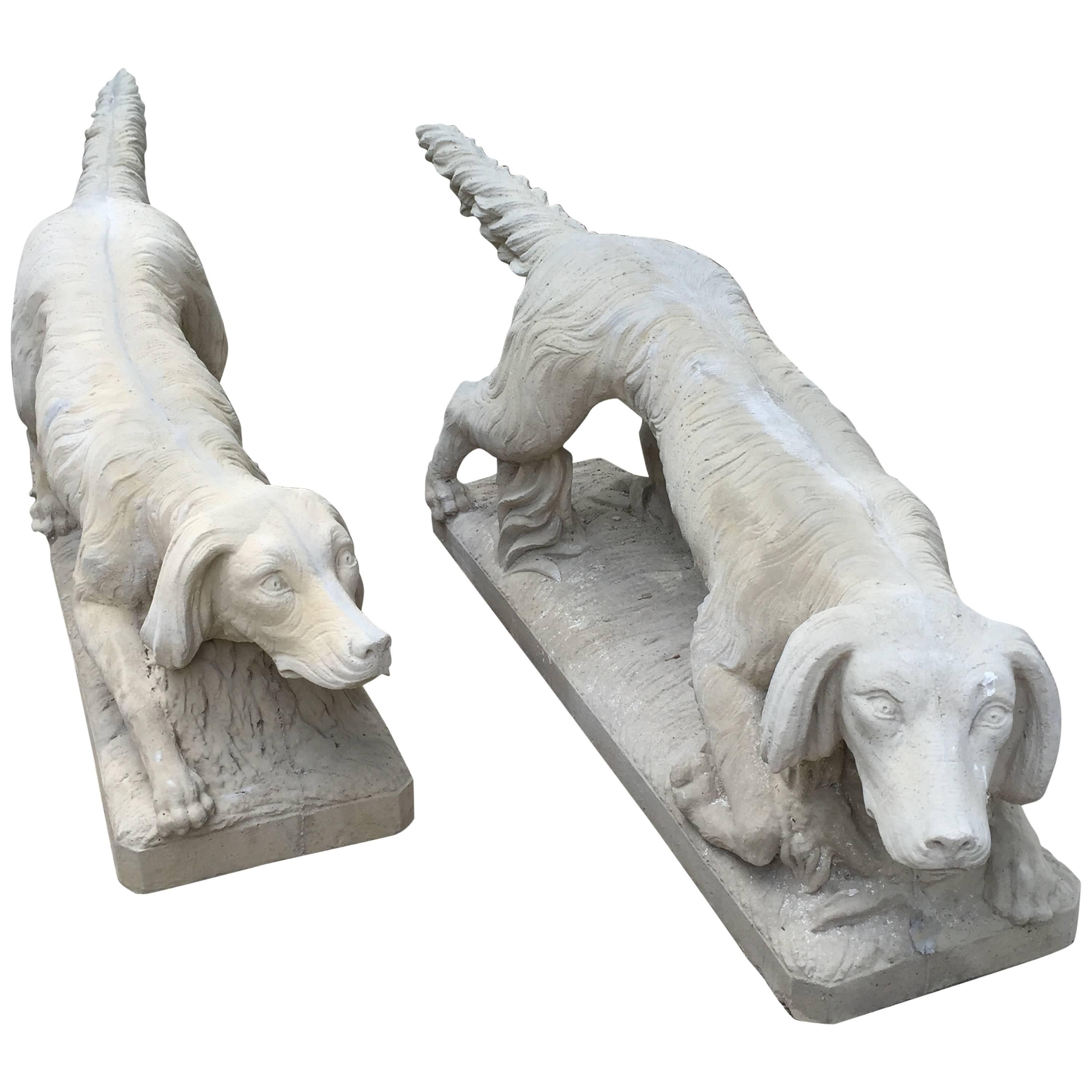 Stone Dog Statue 4 For Sale on 1stDibs