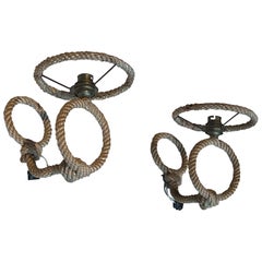 Pareja de apliques de cuerda de Audoux Minet