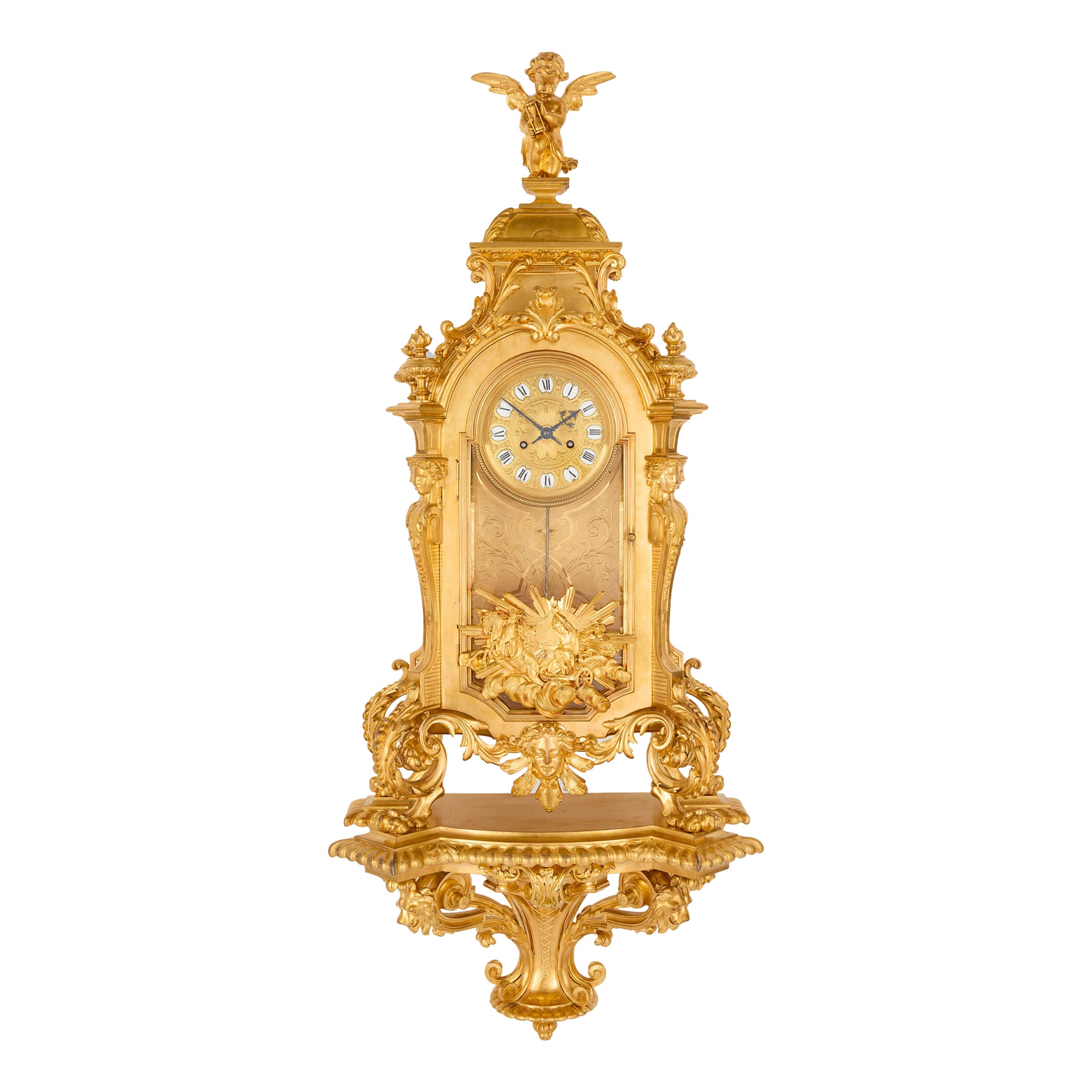 Gran Reloj Cartel Francés del Siglo XIX de Paillard en venta