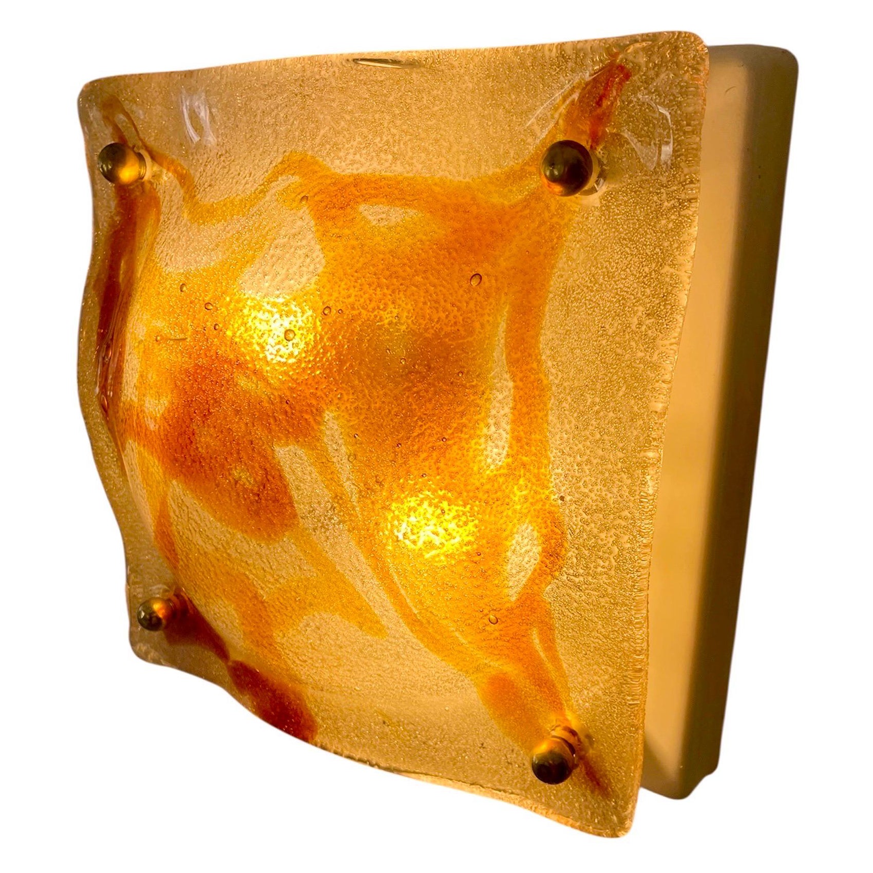 Wall Lighting Albano Poli by Mazzega Glass Murano, Italy, 1970