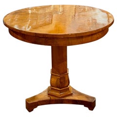 19th Century German Biedermeier Walnut Center Table