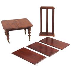Antique Salesman's Sample Victorian Mahogany Extension Table with Leaves