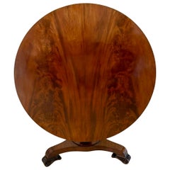 Antique Regency 6 Seater Quality Figured Mahogany Circular Dining Table