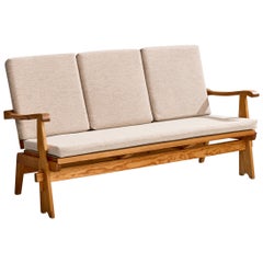 Krogenæs Møbler Attribution, Sofa, Pine, Fabric, Norway, 1960s