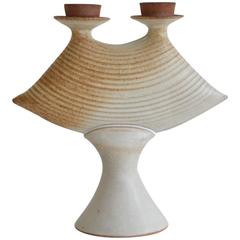 Mid-Century Ceramic Candle Holder
